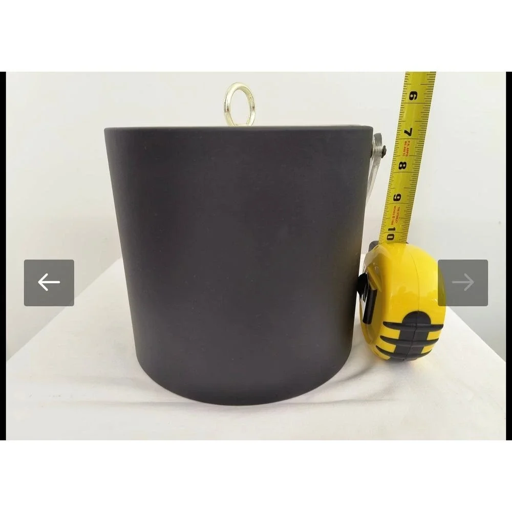 Elegant Black & White Ice Bucket with Clear‎ Lid - Modern Bar Accessory